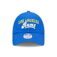 Women's New Era   Royal Los Angeles Rams Team Trucker 9FORTY Snapback Hat