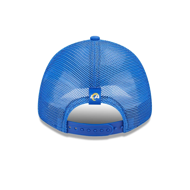 Women's New Era   Royal Los Angeles Rams Team Trucker 9FORTY Snapback Hat