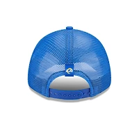 Women's New Era   Royal Los Angeles Rams Team Trucker 9FORTY Snapback Hat
