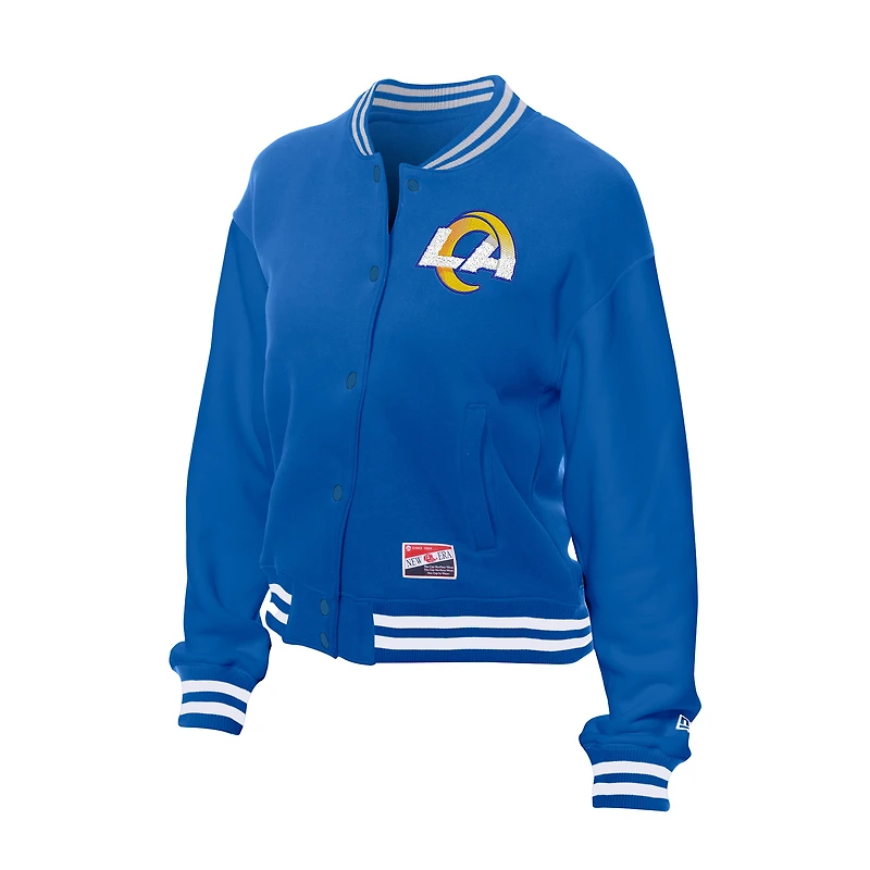 Veste polaire rétro New Era Royal Los Angeles Rams pour femme