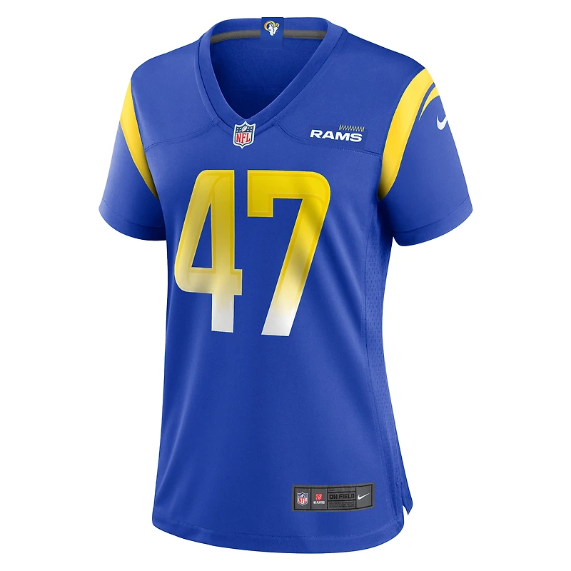 Maillot de match à domicile Nike Alex Ward Royal Los Angeles Rams pour femme