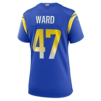 Maillot de match à domicile Nike Alex Ward Royal Los Angeles Rams pour femme