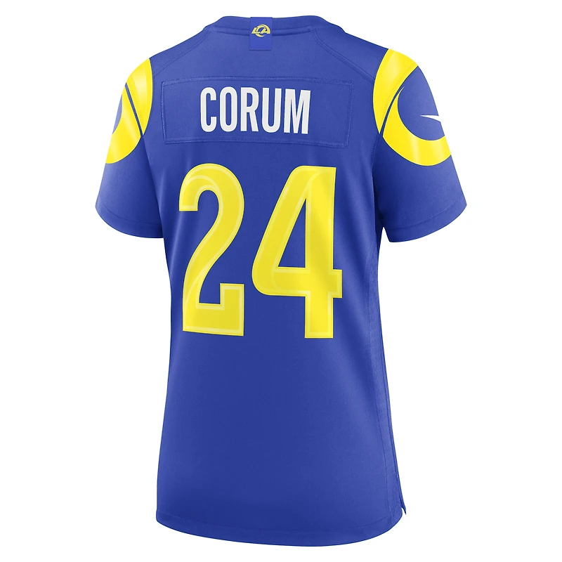 Women's Nike Blake Corum  Royal Los Angeles Rams Team Game Jersey