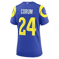 Women's Nike Blake Corum  Royal Los Angeles Rams Team Game Jersey