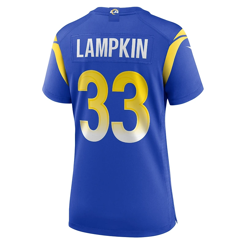 Maillot de match Nike Cam Lampkin Royal Los Angeles Rams pour femme