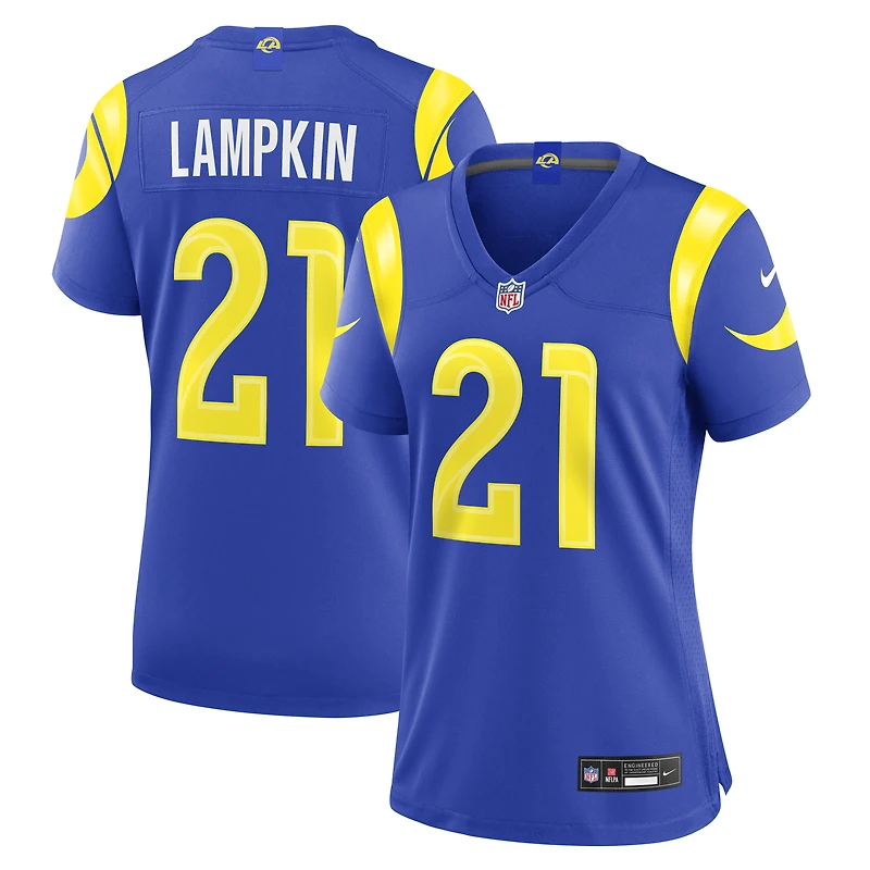 Maillot de match Nike Cam Lampkin Royal Los Angeles Rams pour femmes