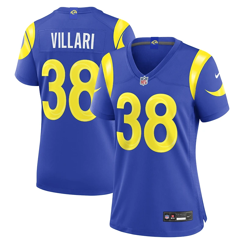 Maillot de match Nike Dan Villari Royal Los Angeles Rams pour femmes