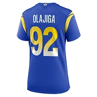 Women's Nike David Olajiga  Royal Los Angeles Rams Team Game Jersey