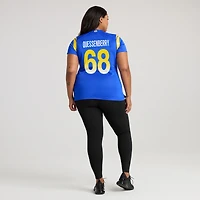 Women's Nike David Quessenberry  Royal Los Angeles Rams Team Game Jersey