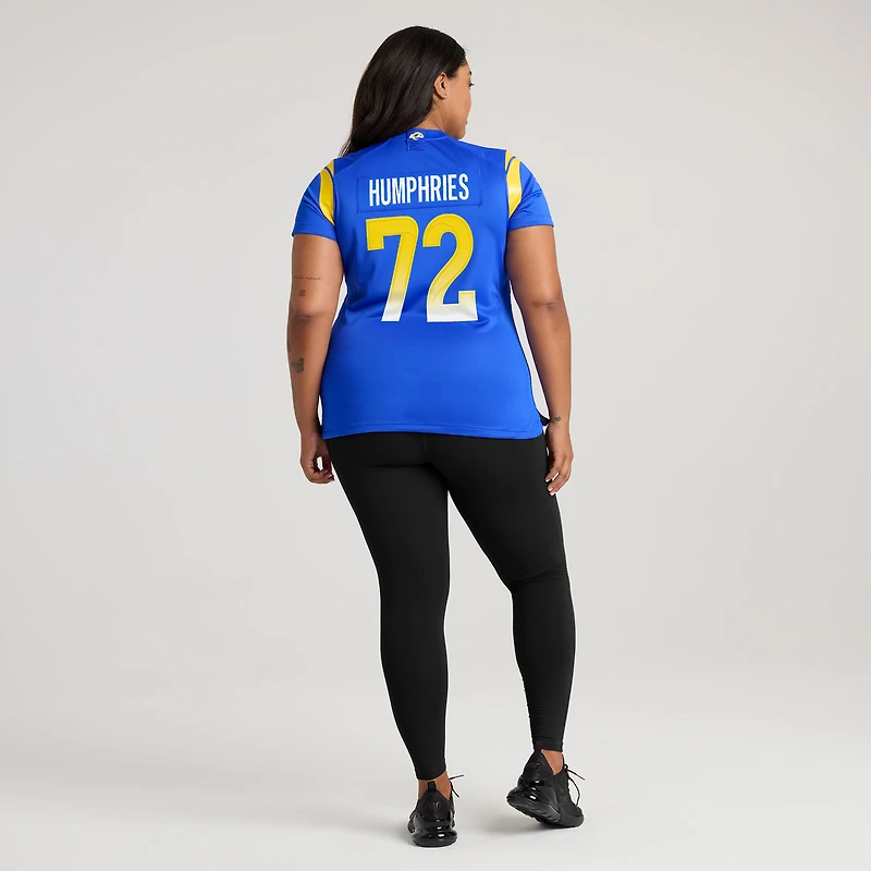 Women's Nike D.J. Humphries Royal Los Angeles Rams Team Game Jersey