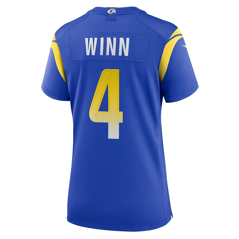 Maillot de match l'équipe Nike Dresser Winn Royal Los Angeles Rams pour femme