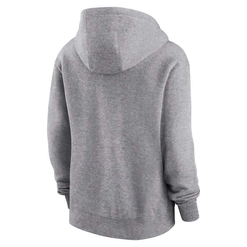 Sweat à capuche Nike Los Angeles Rams Team Logo Club Fleece gris chiné pour femme