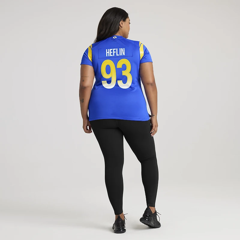 Maillot Nike Jack Heflin Royal pour femme des Los Angeles Rams
