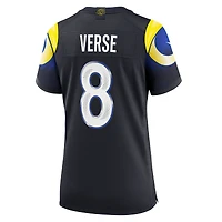 Maillot Nike Jared Verse pour femme bleu nuit Los Angeles Rams 2025 Rivalries Collection Game