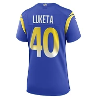 Maillot de match Nike Jesse Luketa Royal Los Angeles Rams pour femmes