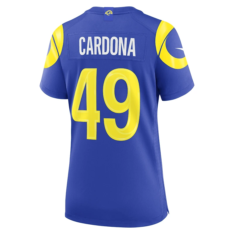 Women's Nike Joe Cardona Royal Los Angeles Rams Team Game Jersey