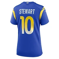 Maillot Nike Josaiah Stewart Royal Los Angeles Rams Team Game pour femme