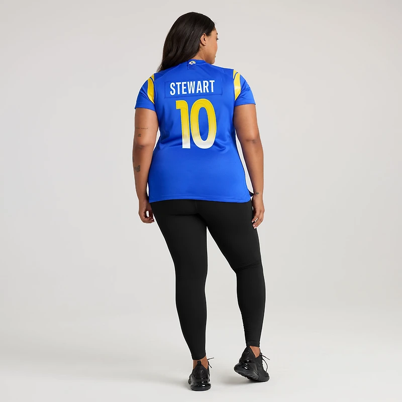 Maillot Nike Josaiah Stewart Royal Los Angeles Rams Team Game pour femme