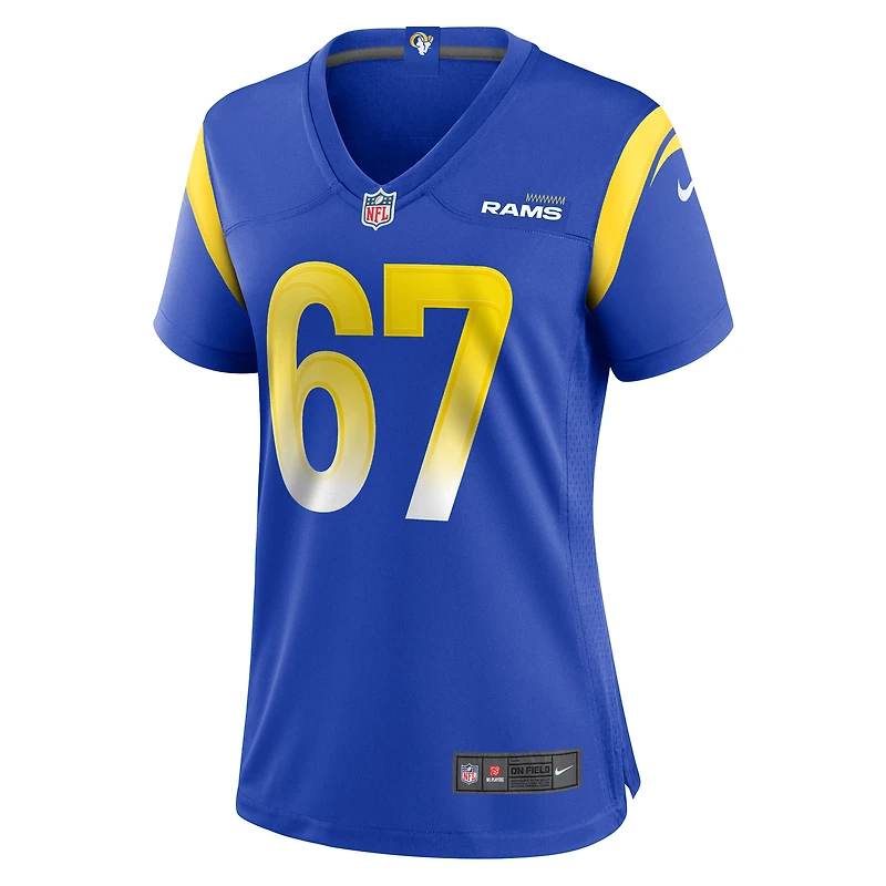 Maillot de match Nike Justin Dedich Royal Los Angeles Rams pour femme