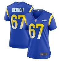 Maillot de match Nike Justin Dedich Royal Los Angeles Rams pour femme