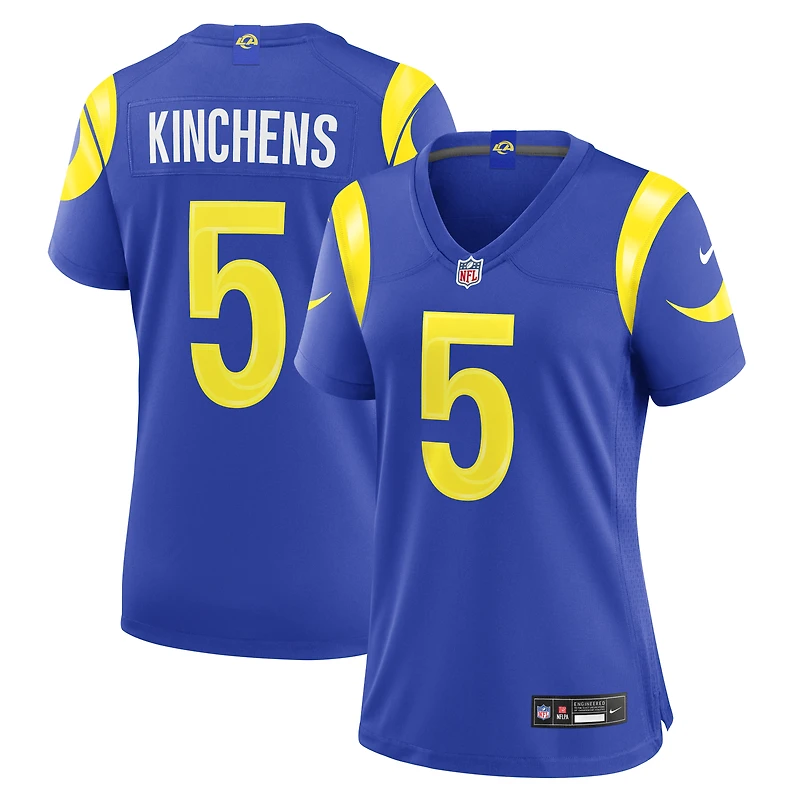 Maillot de match Nike Kamren Kinchens Royal Los Angeles Rams pour femme