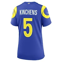 Maillot de match Nike Kamren Kinchens Royal Los Angeles Rams pour femme