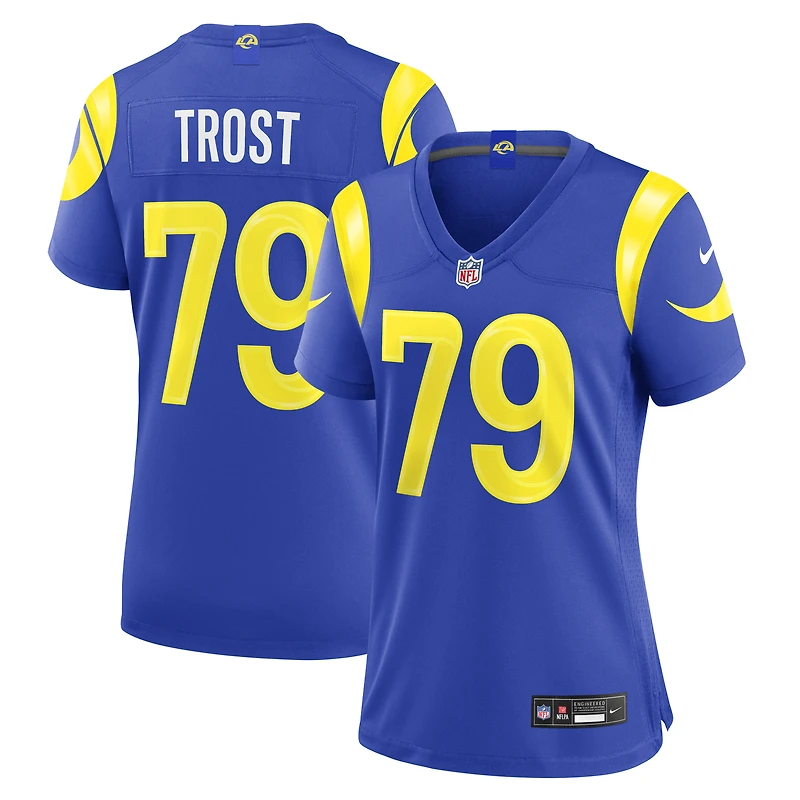 Women's Nike Keagen Trost Royal Los Angeles Rams Team Game Jersey