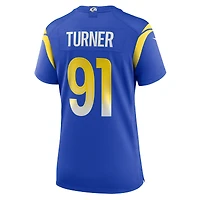 Maillot de match à domicile Nike Kobie Turner Royal Los Angeles Rams pour femme