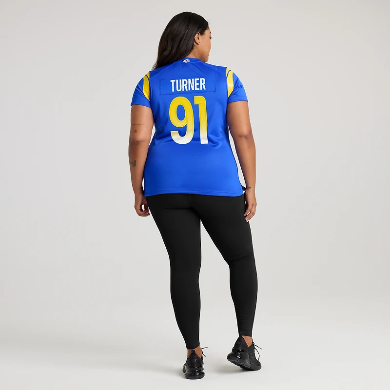 Women's Nike Kobie Turner Royal Los Angeles Rams Home Game Jersey