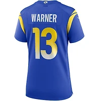 Women's Nike Kurt Warner Royal Los Angeles Rams Game Retired Player Jersey