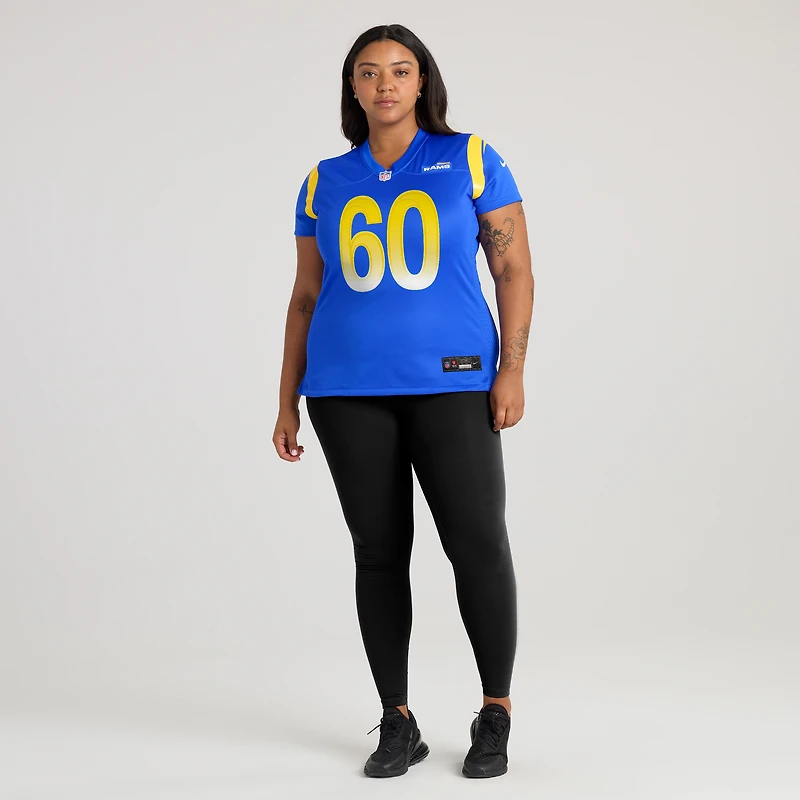 Women's Nike Logan Bruss Royal Los Angeles Rams Game Player Jersey