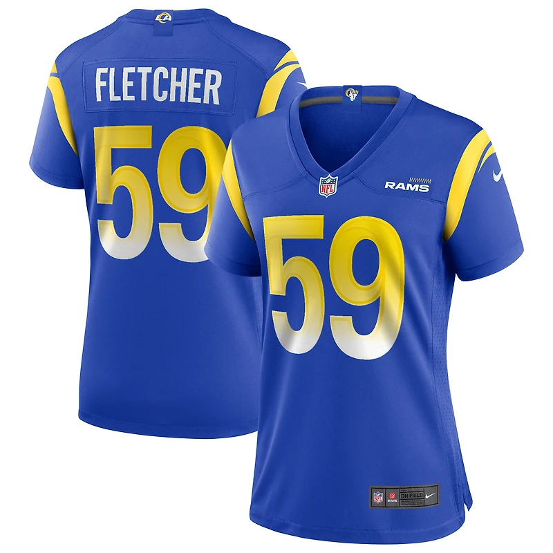 Maillot de joueur retraité Nike London Fletcher Royal Los Angeles Rams Game pour femme
