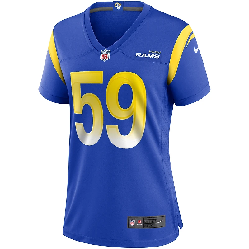 Women's Nike London Fletcher Royal Los Angeles Rams Game Retired Player Jersey
