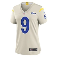 Maillot de match joueur Nike Matthew Stafford Bone Los Angeles Rams pour femme