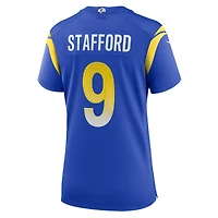 Maillot de match Nike Matthew Stafford Royal Los Angeles Rams pour femme