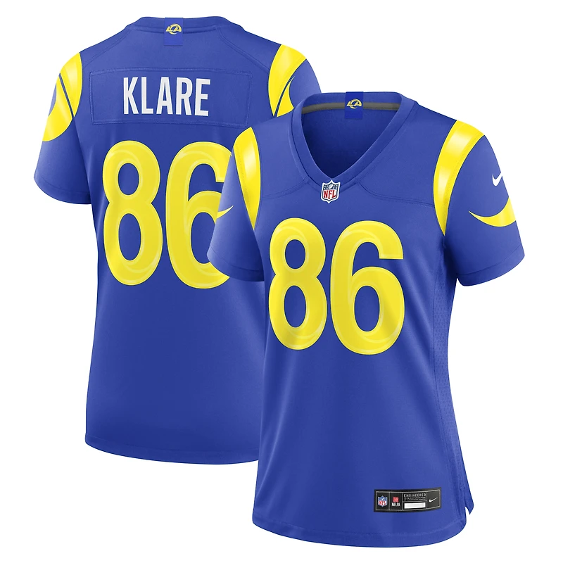 Women's Nike Max Klare Royal Los Angeles Rams Team Game Jersey