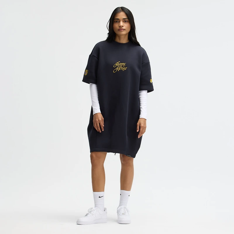 Women's Nike Midnight Blue Los Angeles Rams 2025 Rivalries Collection Oversized Tech Fleece Dress