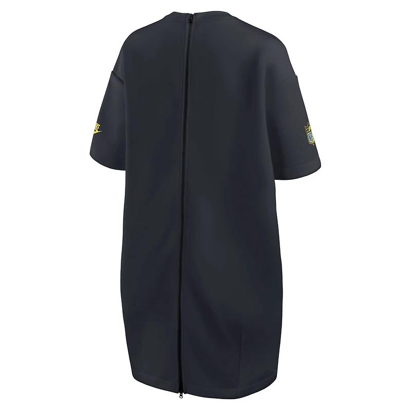 Robe oversize en polaire technique Nike bleu nuit pour femme, collection Los Angeles Rams 2025 Rivalries