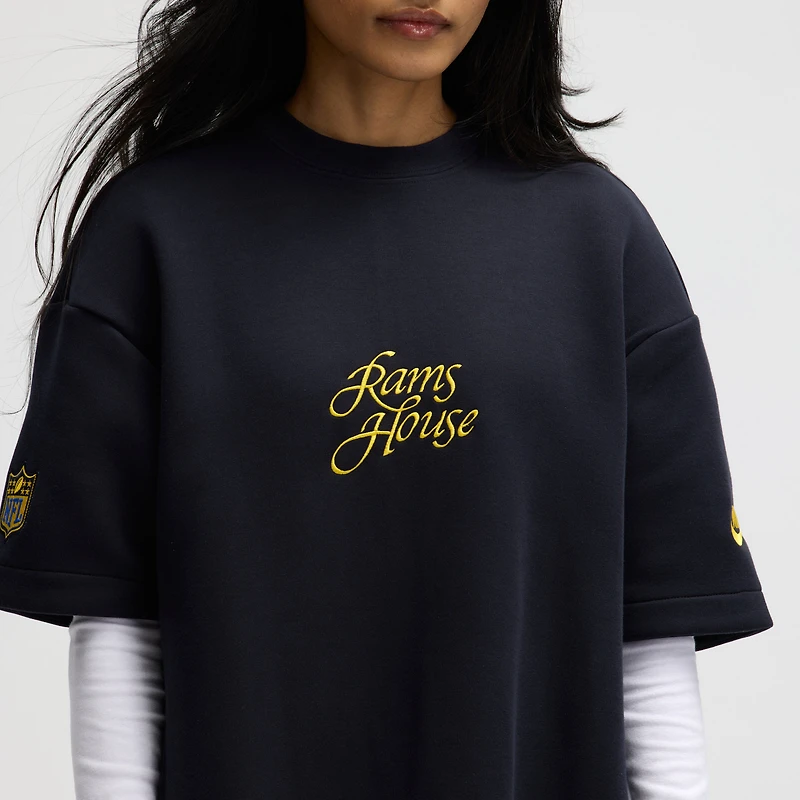 Women's Nike Midnight Blue Los Angeles Rams 2025 Rivalries Collection Oversized Tech Fleece Dress