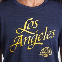T-shirt Nike bleu nuit pour femme Los Angeles Rams 2025 Rivalries Collection Sideline Velocity Dri-FIT
