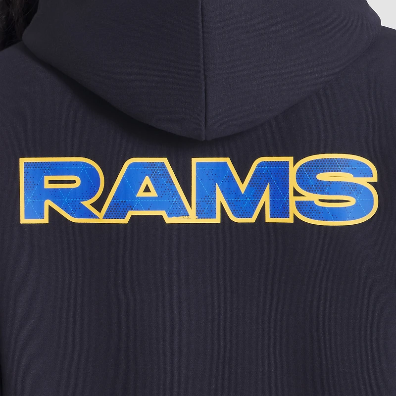 Women's Nike Midnight Blue Los Angeles Rams 2025 Rivalries Collection Standard Issue Sideline Dri-FIT Hoodie