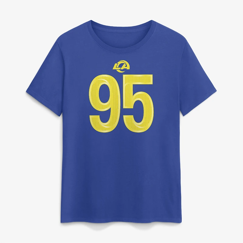 Women's Nike Myles Garrett Royal Los Angeles Rams Name & Number T-Shirt