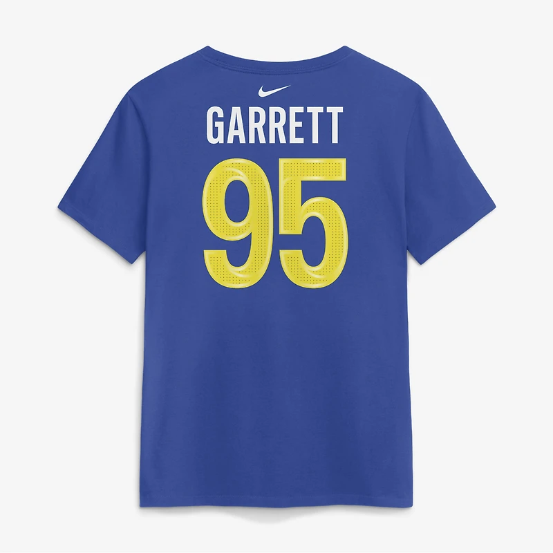 Women's Nike Myles Garrett Royal Los Angeles Rams Name & Number T-Shirt