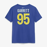 Women's Nike Myles Garrett Royal Los Angeles Rams Name & Number T-Shirt