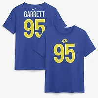 Women's Nike Myles Garrett Royal Los Angeles Rams Name & Number T-Shirt
