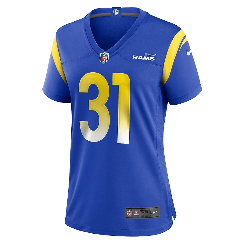 Maillot de match à domicile Nike Nick Hampton Royal Los Angeles Rams pour femme