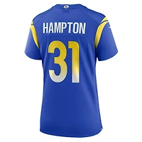 Maillot de match à domicile Nike Nick Hampton Royal Los Angeles Rams pour femme