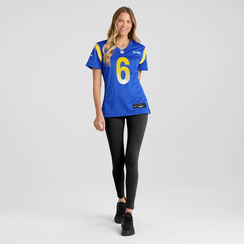 Women's Nike Nick Hampton  Royal Los Angeles Rams Team Game Jersey
