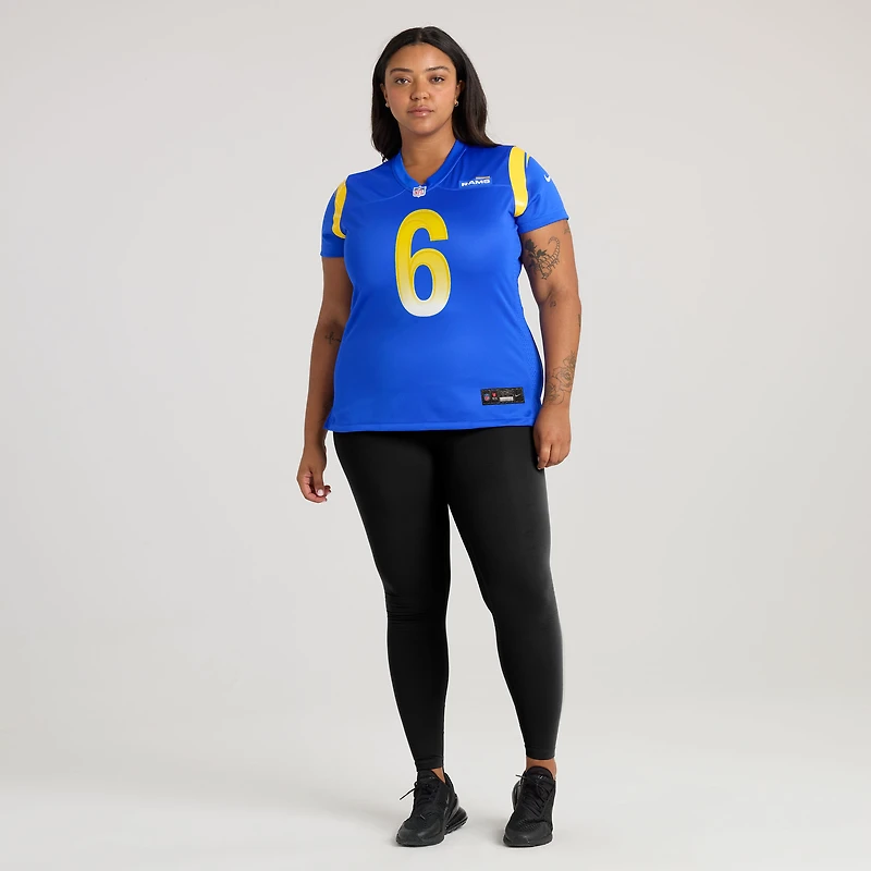 Women's Nike Nick Hampton  Royal Los Angeles Rams Team Game Jersey