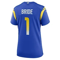 Women's Nike Number 1 Bride Royal Los Angeles Rams Game Jersey